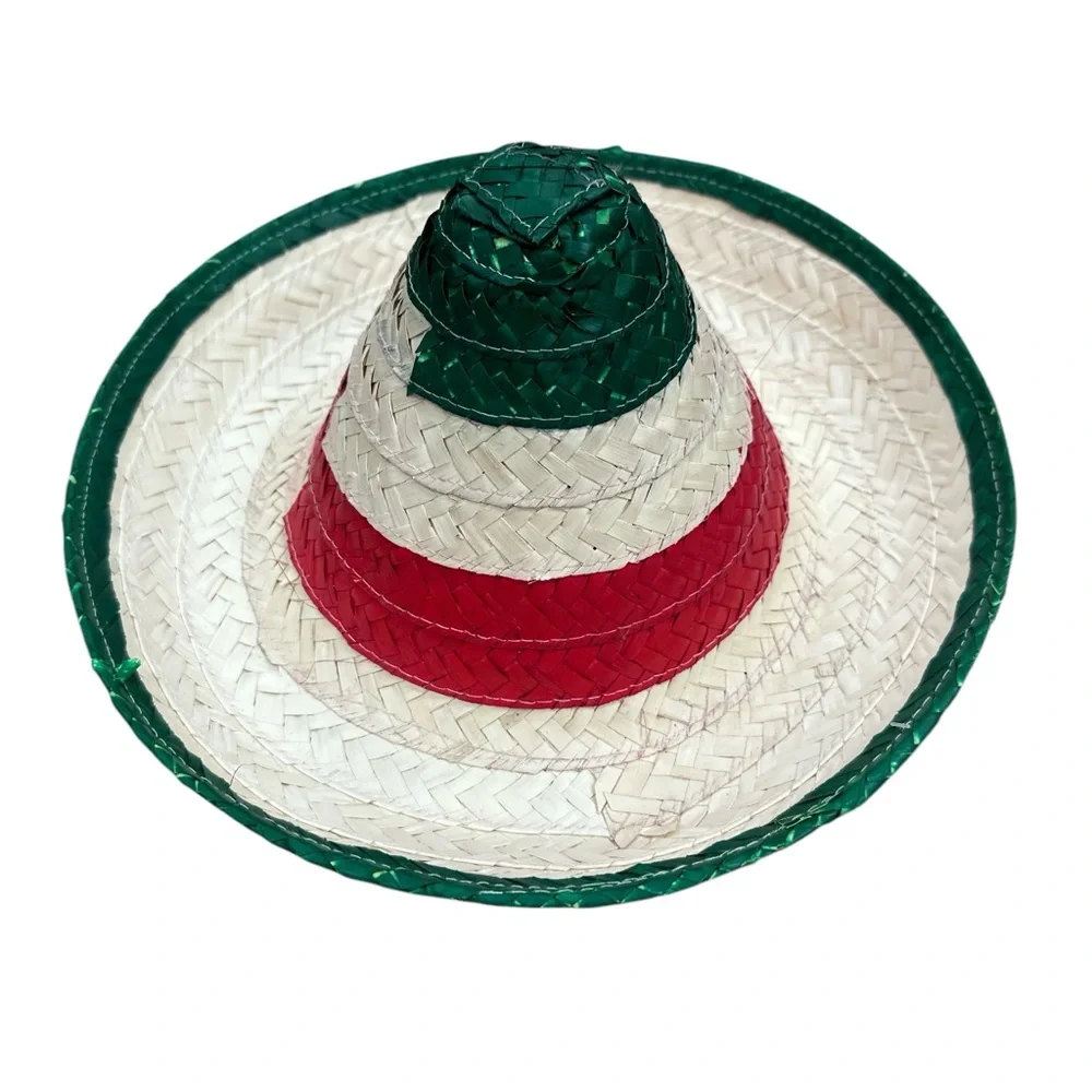 Fiesta Sombrero Party Hats - Red and Green